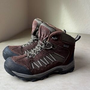 TRAIL GUIDE VOYAGER BROWN LEATHER WATERPROOF HIKING ANKLE MENS Sz 7 BOOTS